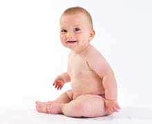Open-mouth baby smiles indicate joy